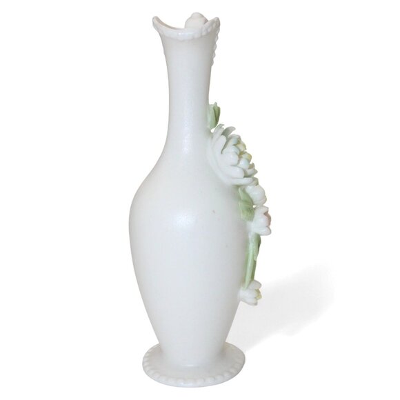 Ardalt Verithin Japan Porcelain Miniature Vase With Handle & Floral Embellishmen - Picture 7 of 9